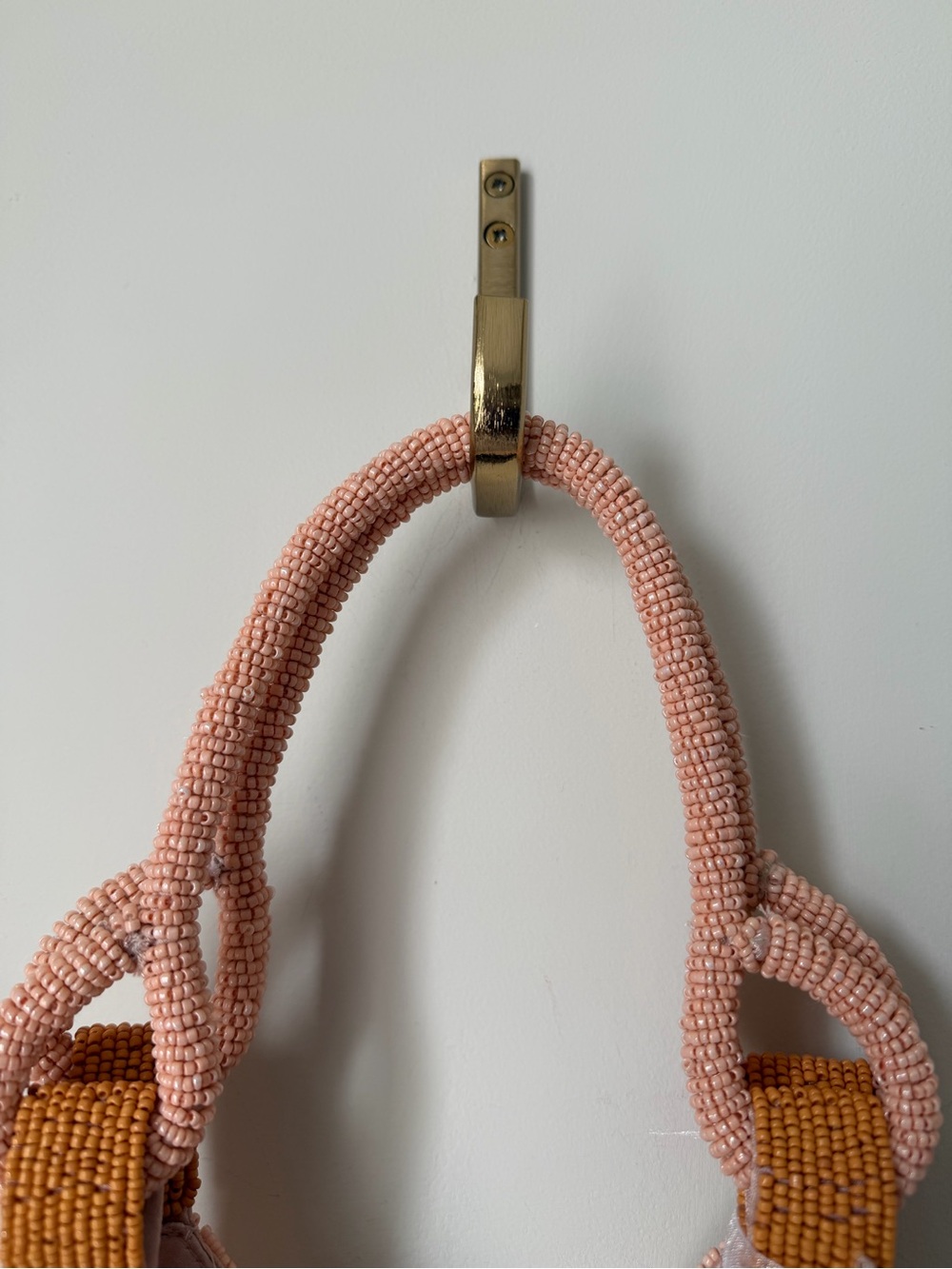 Viral Beaded Pink woman in Straw Hat on the beach Bag - Picture 3 of 4